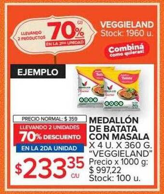 Carrefour Market Medallón De Batata Con Masala oferta