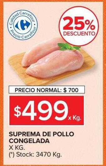 Carrefour Market Suprema De Pollo Congelada oferta