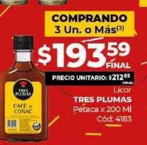 Diarco Licor Tres Plumas oferta