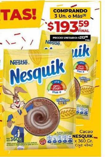 Diarco Cacao Nesquik oferta