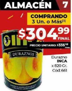 Diarco Durazno Inca oferta