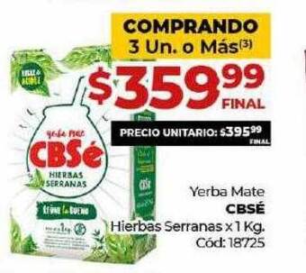 Diarco Yerba Mate Cbsé oferta