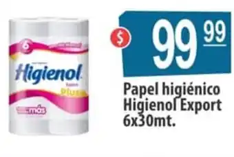 Autoservicio Capo Higienol Papel Higienico Export 6 x 30mt oferta