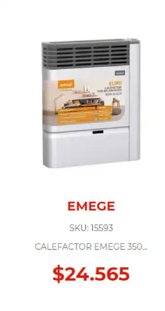Naldo Lombardi Emege Calefactor Emege 350 oferta