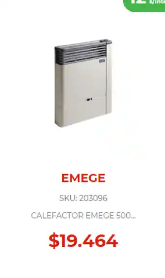 Naldo Lombardi Emege Calefactor Emege 500 oferta
