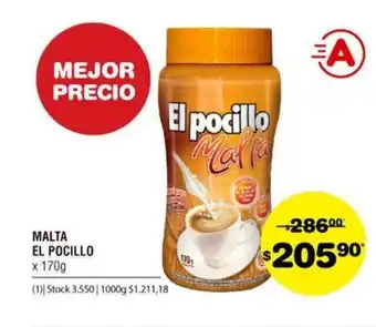 Atomo Conviene Malta El Pocillo x 170g oferta