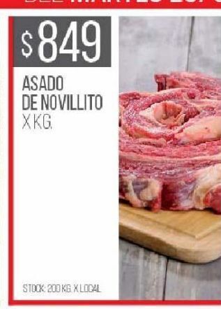 Disco Asado de novillito x kg oferta