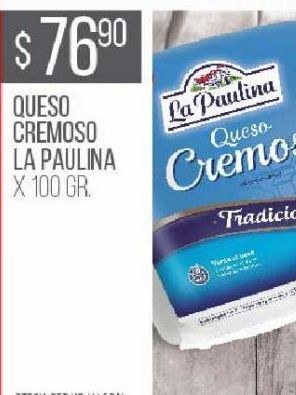 Disco Queso cremoso la paulina x 100g oferta