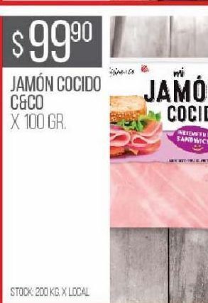 Disco Jamón cocido c&co x 100g oferta