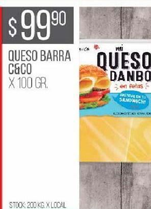 Disco Queso barra c&co x 100g oferta