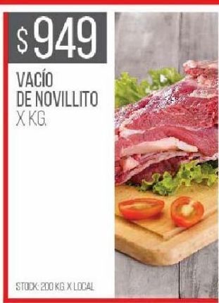 Disco Vacio de novillito x kg oferta