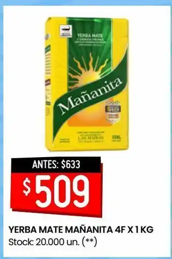 Changomas Yerba mate mañanita 4f x 1kg oferta