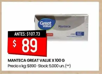 Changomas Manteca great value 100g oferta