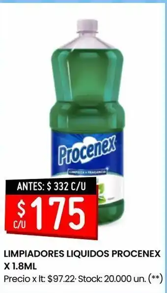 Changomas Limpiador liquido procenex 1,8l oferta