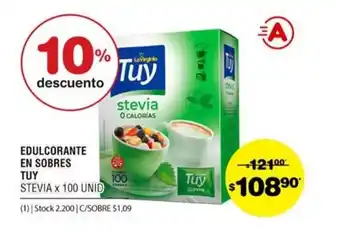 Atomo Conviene Tuy Edulcorante En Sobres x 100 unid oferta