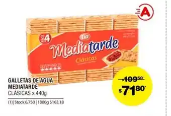 Atomo Conviene Mediatarde Galletas de Agua Clásicas x 440g oferta