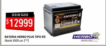 Changomas Batería herbo plus tipo 65 oferta