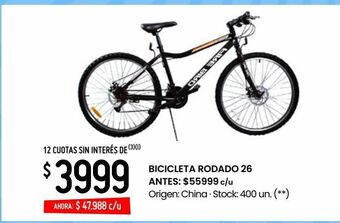 Changomas Bicicleta rodado 26" oferta