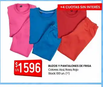 Changomas Buzos y pantalones de frisa oferta