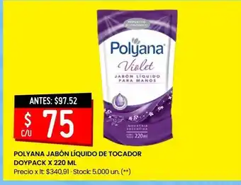 Walmart Jabón líquido de tocador polyana dp 220ml oferta