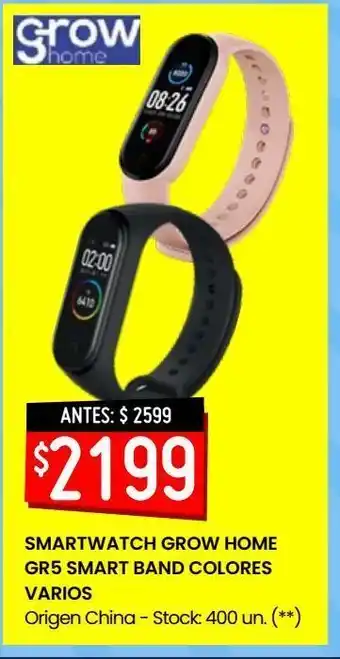 Smartwatch grow home gr5 smart band colores varios