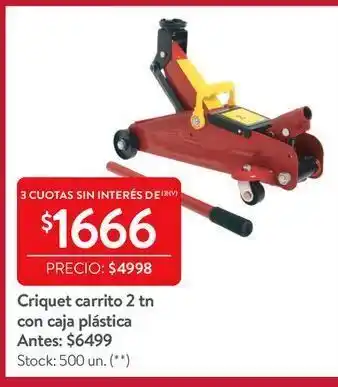 Walmart Criquet carrito 2 tn con caja plástica oferta