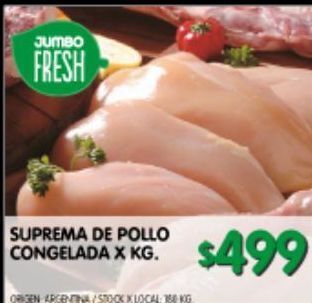 Jumbo Suprema de pollo x kg oferta