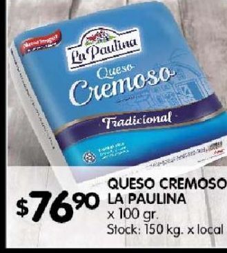 Disco Queso cremoso la paulina oferta