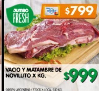 Jumbo Vacio y matambre de novillito oferta