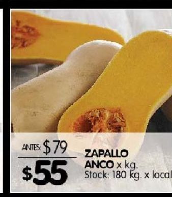 Disco Zapallo anco x kg oferta