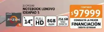 Cetrogar Notebook lenovo ip 5 14alc05 r5 8g 256g 10s 82lm00b1ar oferta