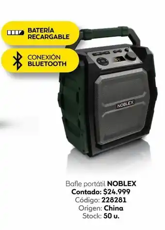 Coppel Bafle portátil noblex tsn3000 oferta