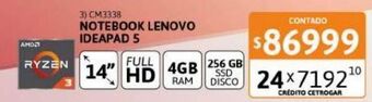 Cetrogar Notebook lenovo ip 5 14alc05 r3 4g 256g 10s 82lm00b0ar oferta