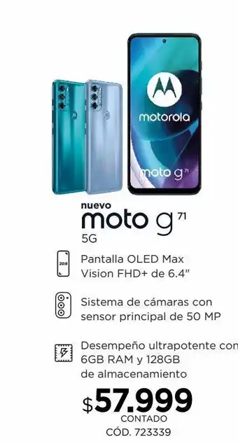 Coppel Celulares moto g71 oferta