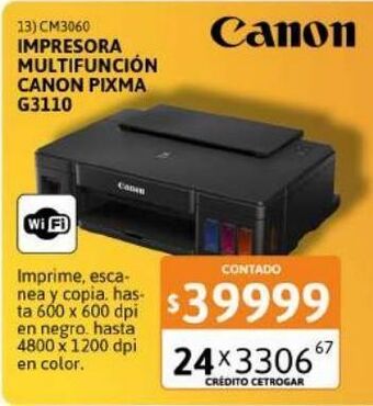 Impresora multifunción canon pixma g3110 wifi