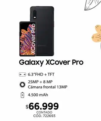 Coppel Celular samsung galaxy xcover pro negro 4gb 64gb 4g sm-g715 oferta