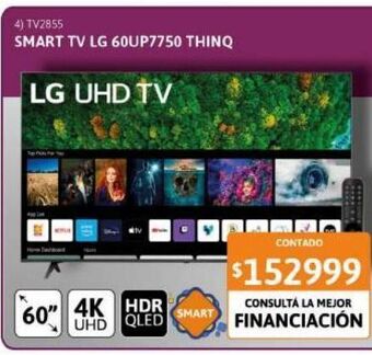 Cetrogar Smart tv 60" lg 60up7750 uhd led thinq 4k oferta