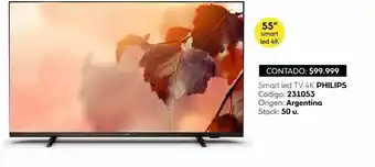Coppel Smart led tv 4k 55" philips 55pud7406 77 oferta