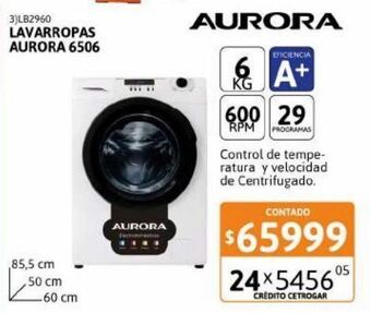 Cetrogar Lavarropas aurora 6506 6kg 600rpm oferta