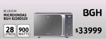 Cetrogar Microondas bgh qchef 28 litros b228ds20 900w grill oferta