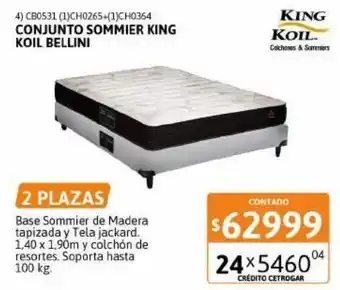 Cetrogar Base sommier value select king koil 140cm oferta
