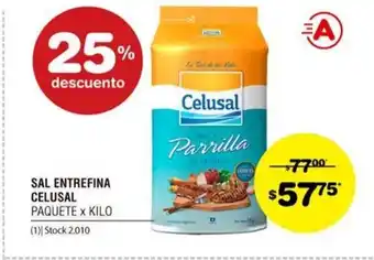 Atomo Conviene Celusal Sal Entrefina Paquete x kilo oferta