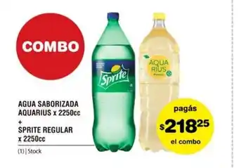 Atomo Conviene Sprite Regular Agua Saborizada Aquarius x 2250cc oferta
