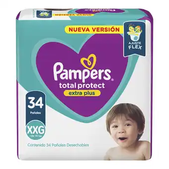 Walmart Pañales Pampers Total Protect Extra Plus Talle Xxg 34 Un oferta