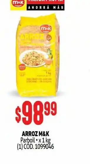 Makro Arroz m&k parboil x 1kg oferta