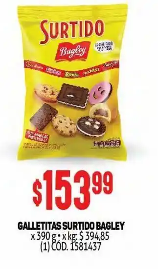 Makro Galletas surtido bagley 390g oferta
