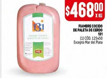 Makro Fiambre cocido de paleta de cerdo 131 x kg oferta