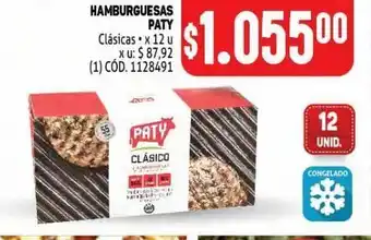 Makro Hamburguesas paty clasicas caja 12u oferta