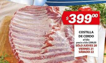 Almacor Costilla de Cerdo oferta