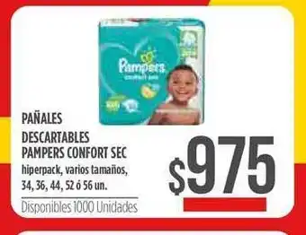Supermercados Vea Pampers Confort Sec Pañales Descartables oferta